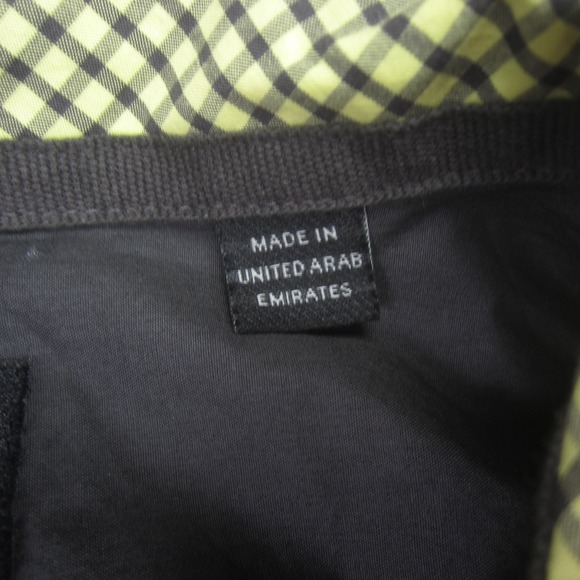 GUESS Shirt Mens XL Yellow Green Plaid Slim Fit Button Up Long Sleeve Casual UAE - Picture 8 of 16